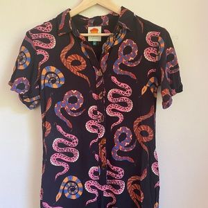 Farm Rio Snake Print Jumpsuit